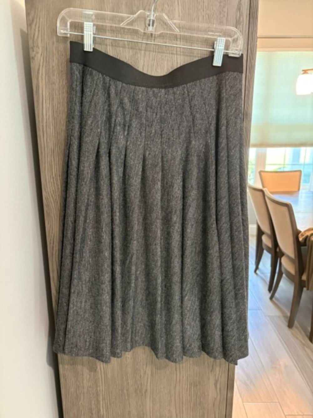 Softly Pleated Jersey Skirt.